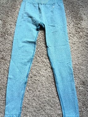 Gymshark Teal Blue Marl Seamless Leggings